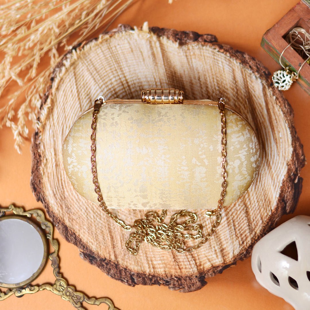 Artklim Gold Glitter Clutch
