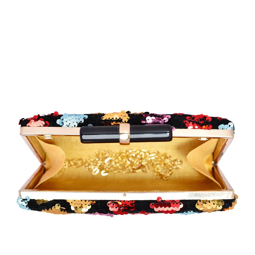 Multicolor Diamond Sequins Clutch