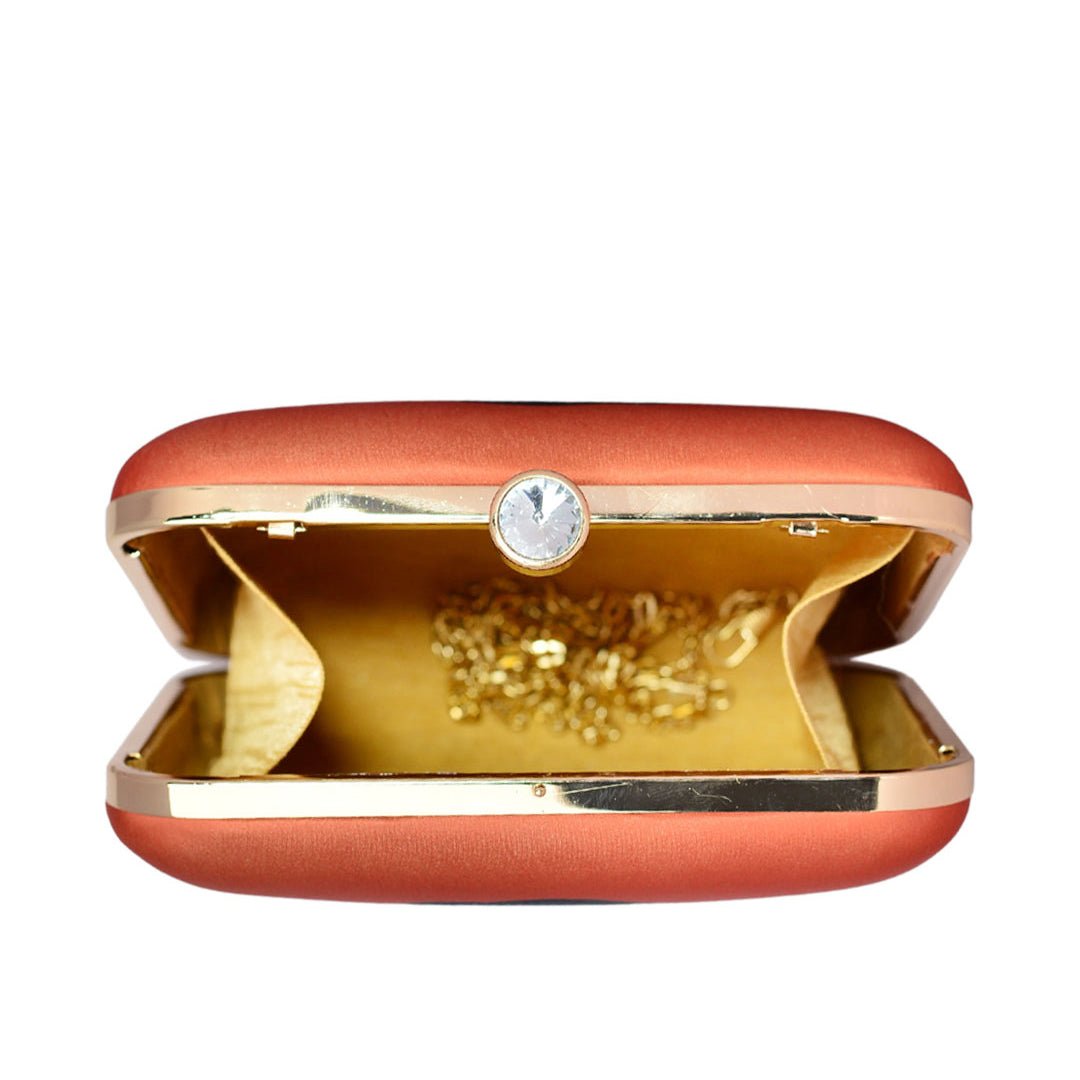 Black Hair Women Printed Clutch