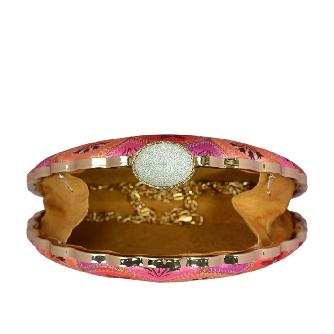 Pink Orange Moon Clutch