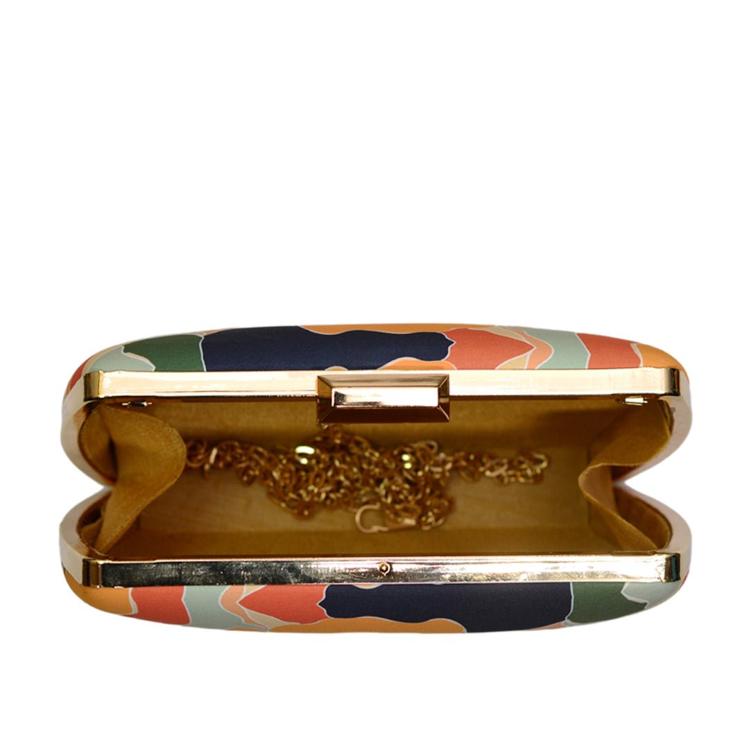 Pastel Rose Print Clutch