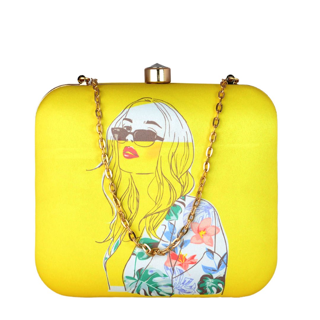Goggle Women Printed Clutch