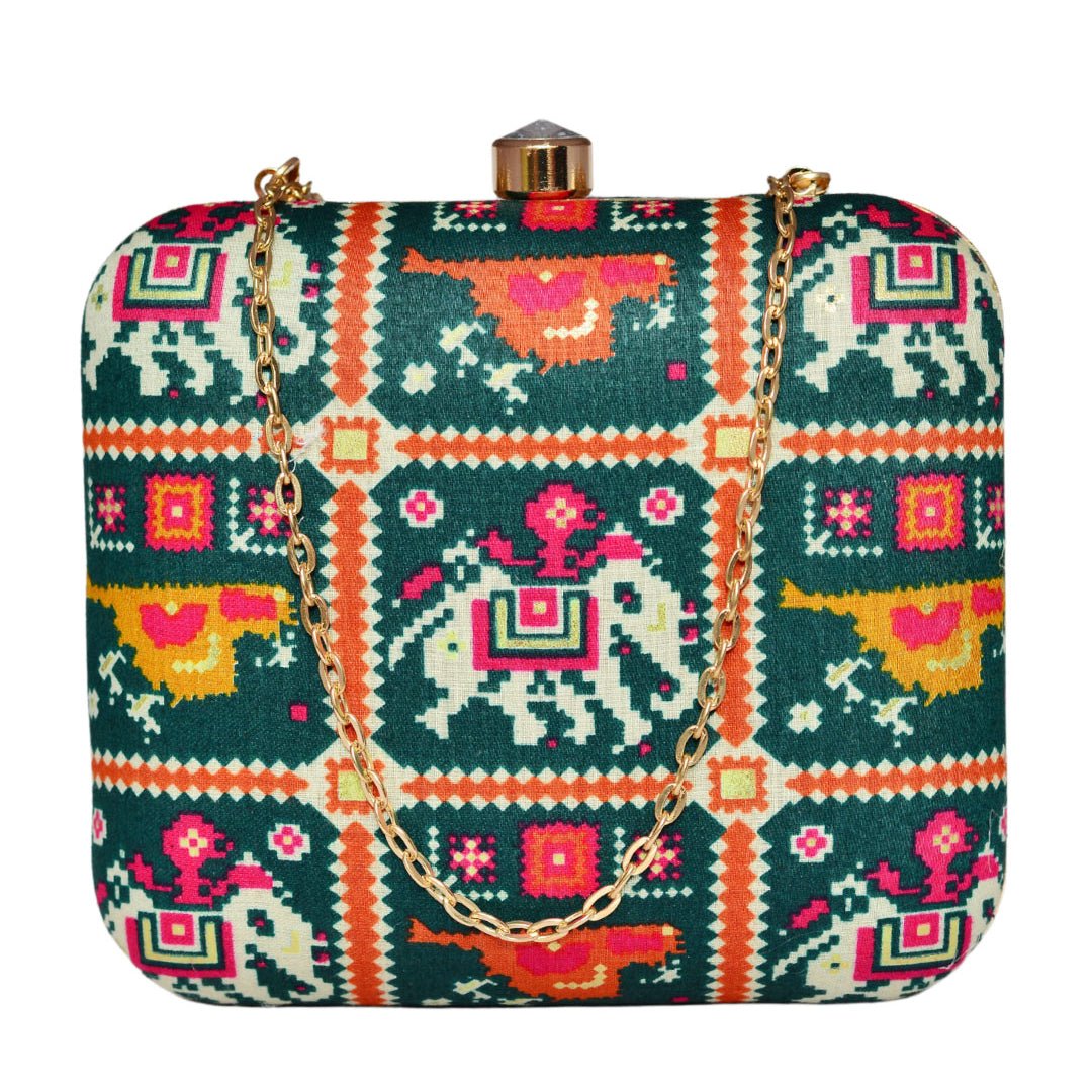 Green Fabric Clutch
