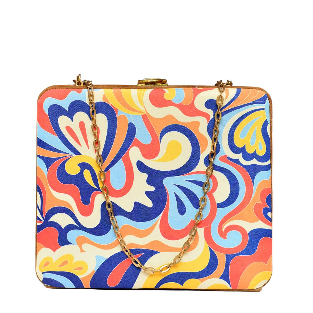 Quirky Pattern Printed MDF Clutch