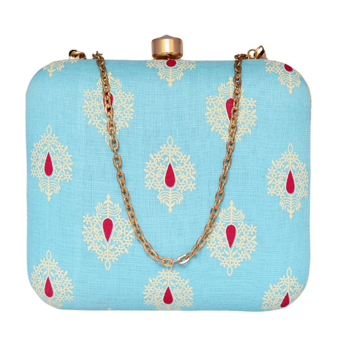 Blue Fabric Clutch