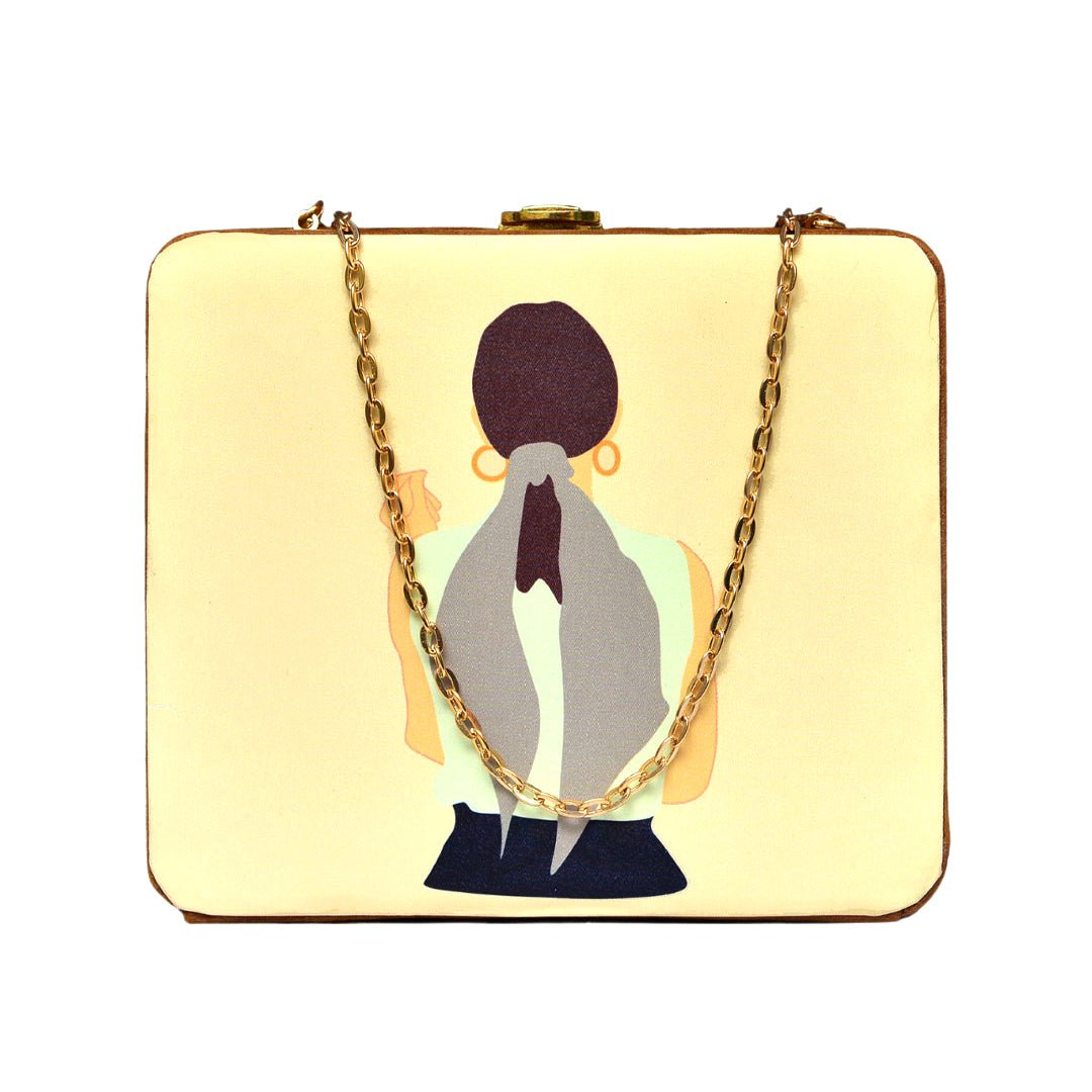 Grey Band Women MDF Clutch