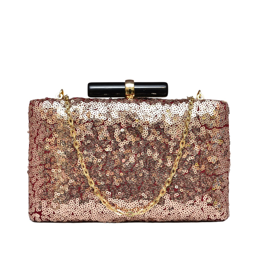 Bronze Sequins Clutch