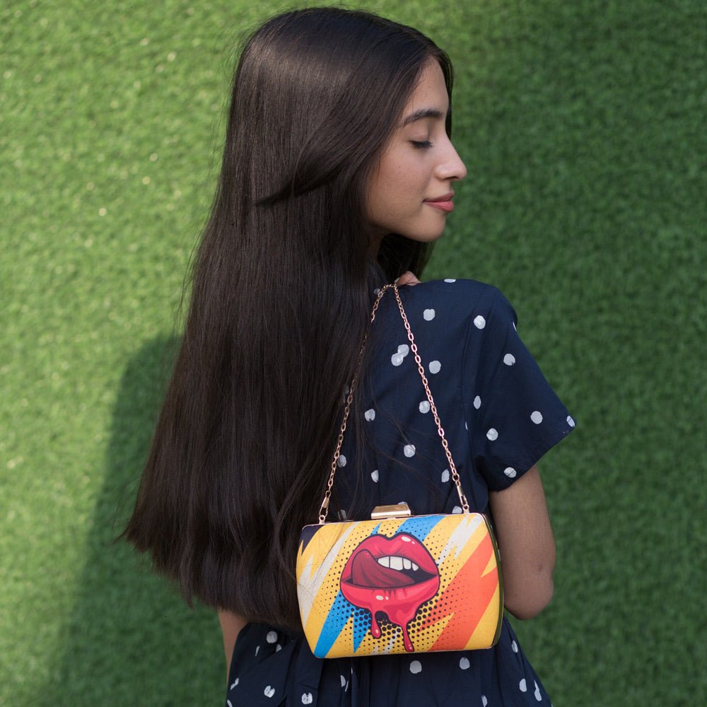 Bright Quriky Print Clutch