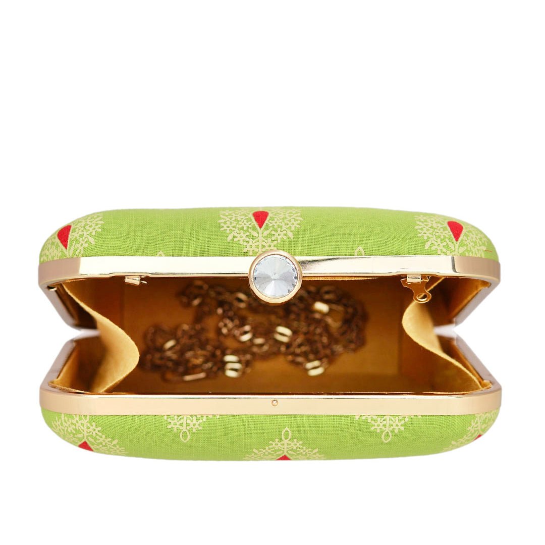 Green Fabric Clutch
