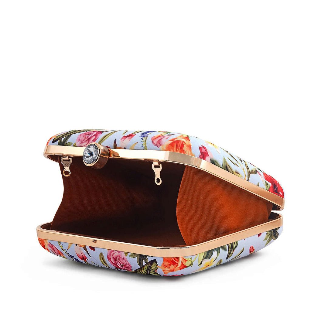Mixed Floral Printed Clutch