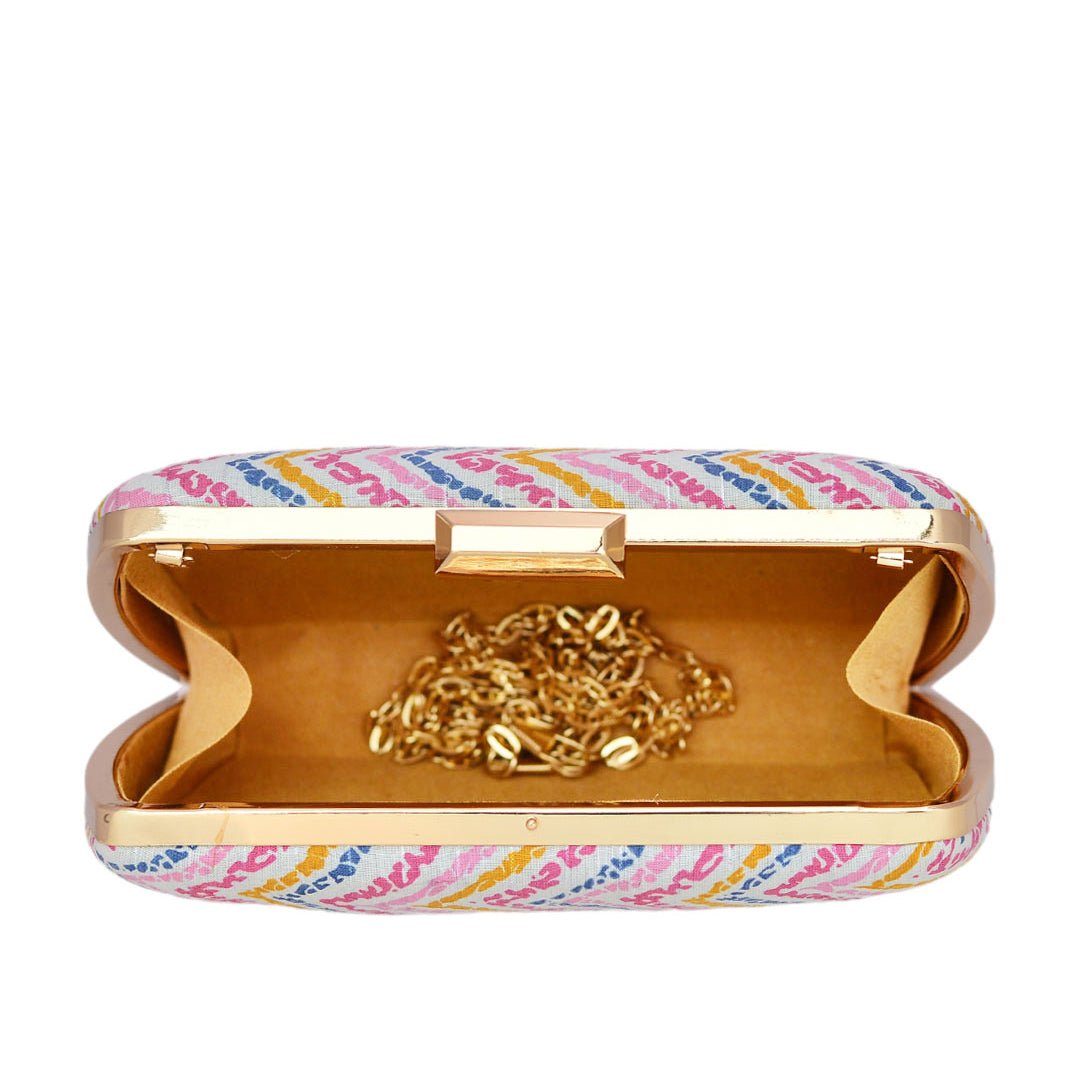 Colorful Zigzag Fabric Clutch