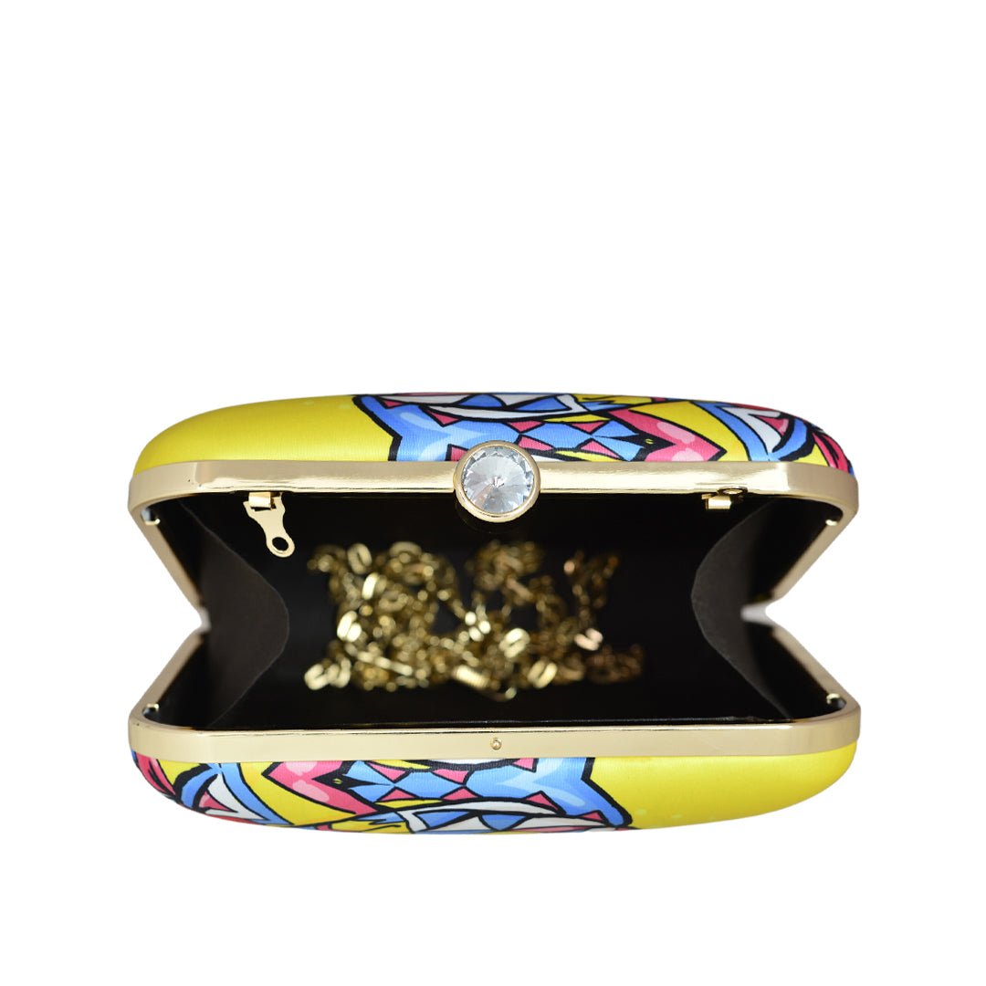 Pop Art Woman Printed Clutch