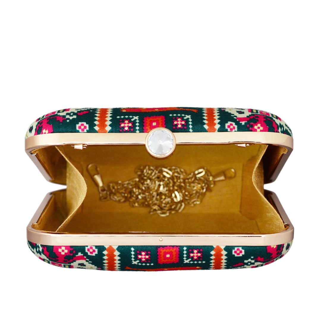 Green Fabric Clutch
