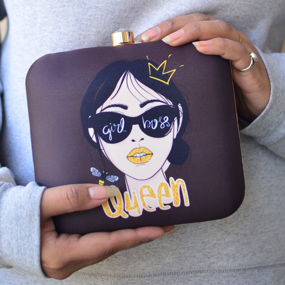Artklim Girl Boss Printed Clutch