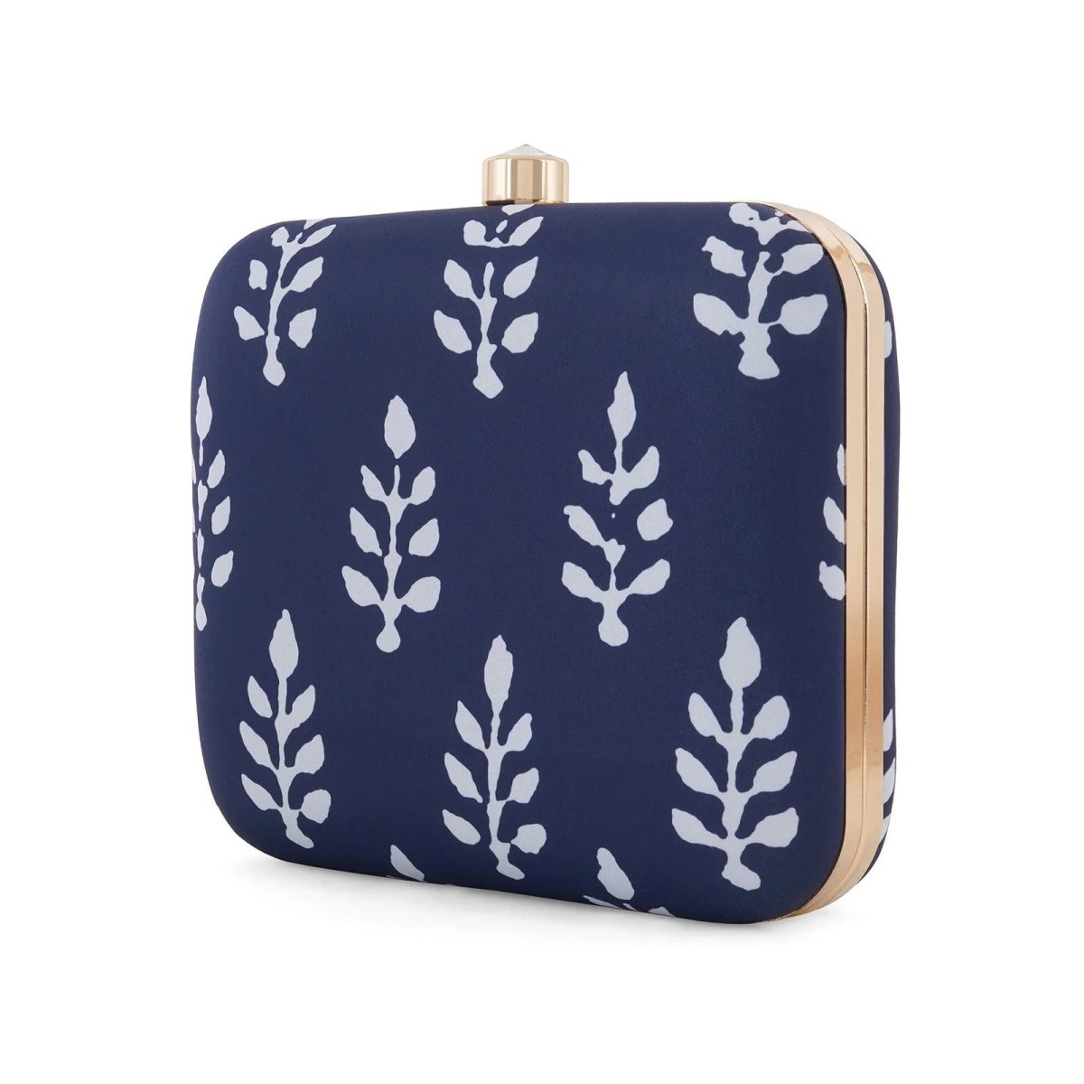 Royal Blue Printed Clutch