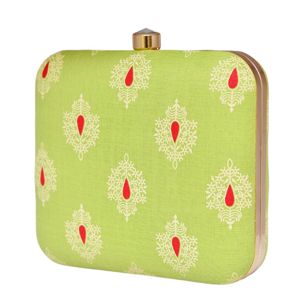 Green Fabric Clutch