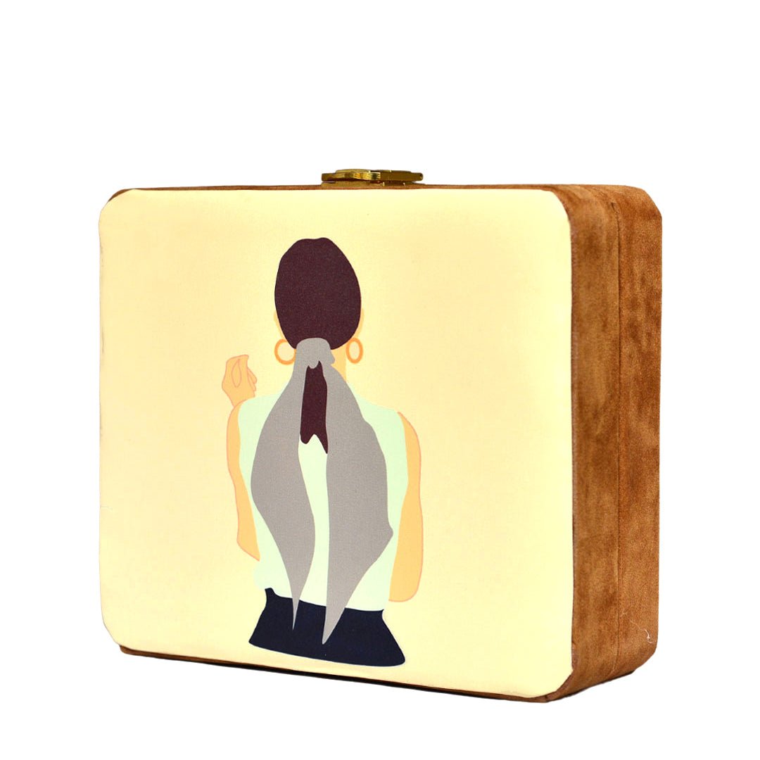 Grey Band Women MDF Clutch