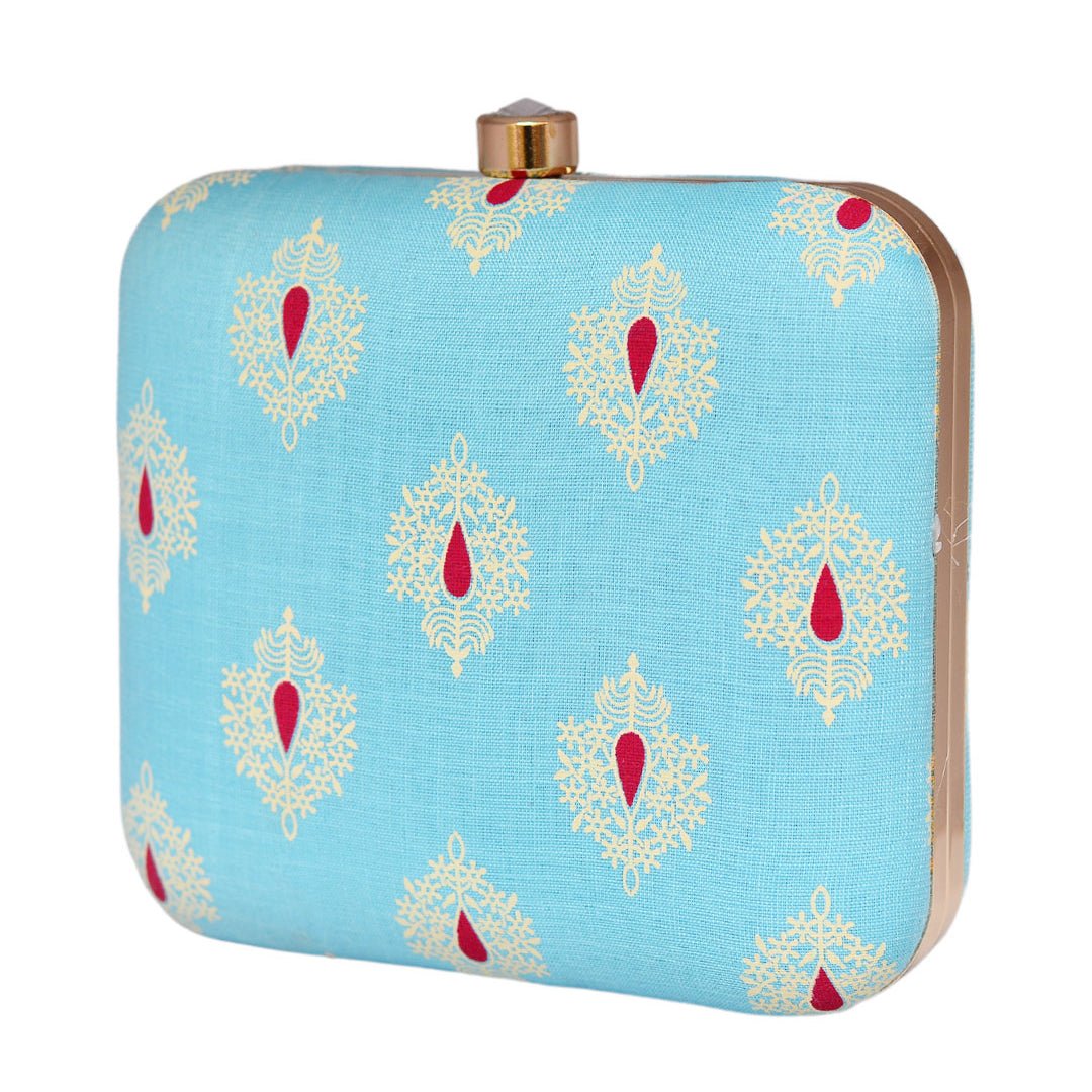 Blue Fabric Clutch
