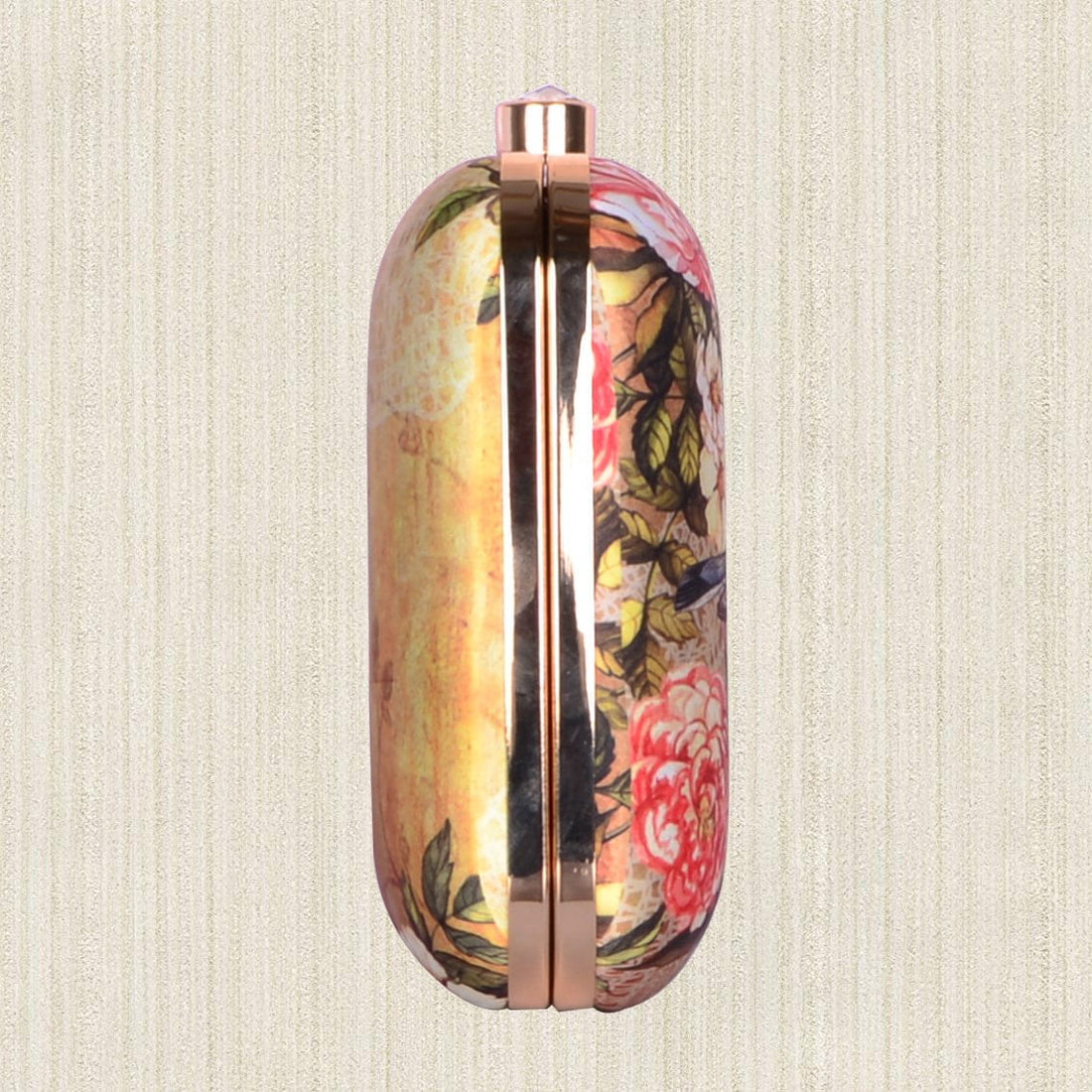 Vintage Birds Printed Clutch