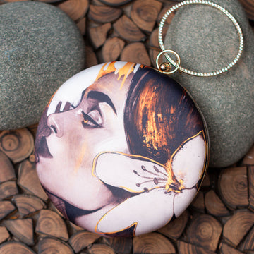 Artklim Frida Kahlo Round Printed Clutch