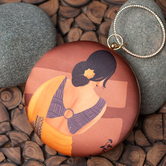 Artklim Indian Women Printed Round Clutch