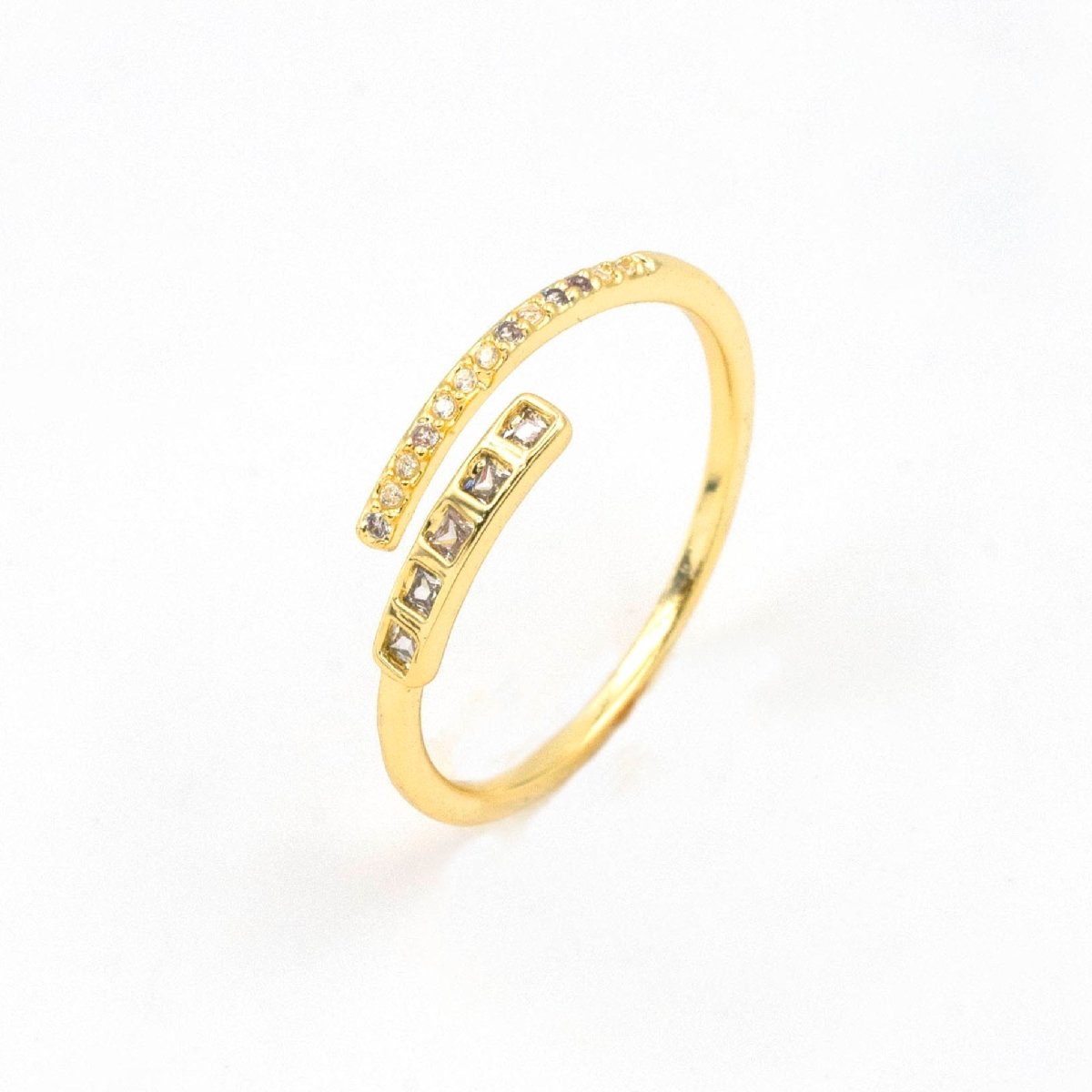 Artklim Gold Plated Spiral Open Designer Ring