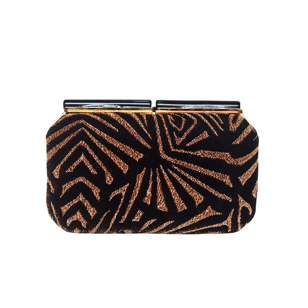 Strip Pattern Evening Clutch