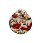 Red Floral Printed Round Clutch