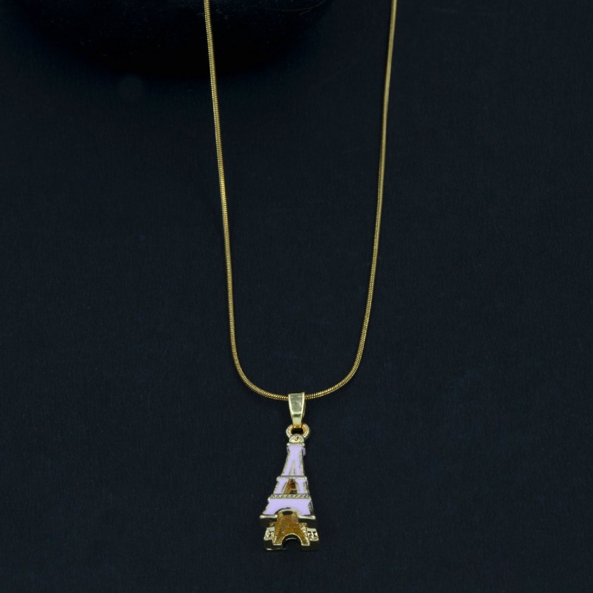 Artklim Gold Plated Eiffel Tower Pendant Necklace
