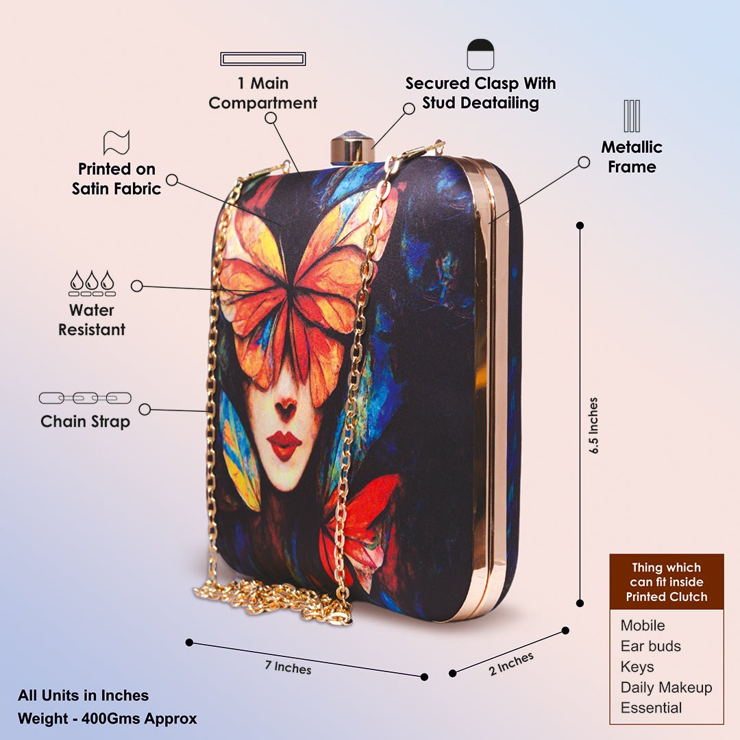 Artklim Butterfly Women Printed Clutch