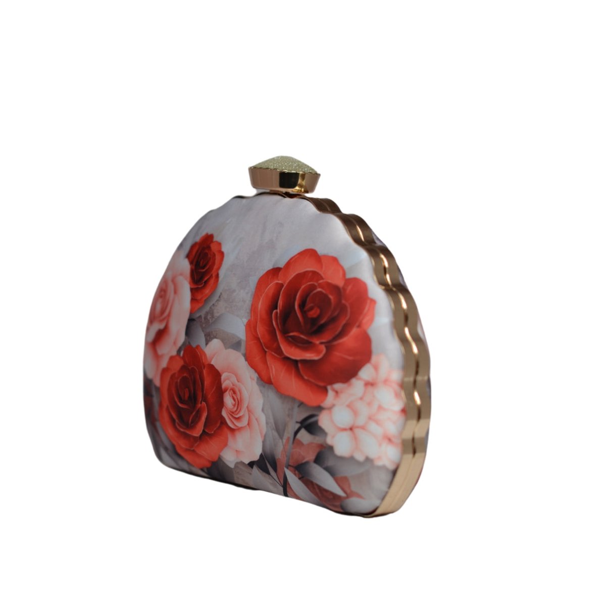 Artklim Floral Printed D-shape Clutch