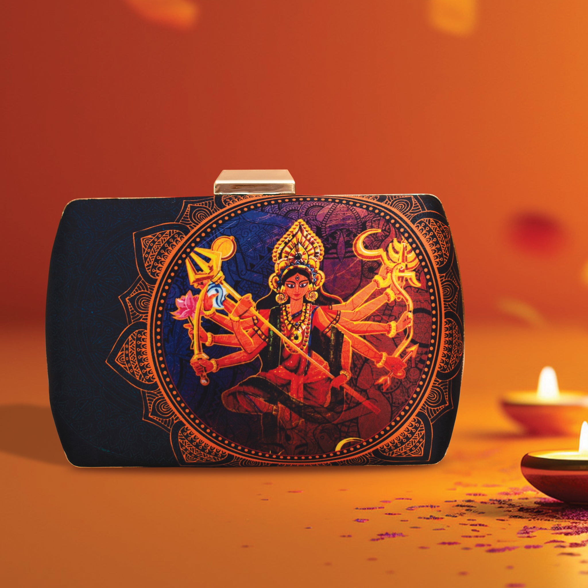 Artklim Durga Printed Clutch