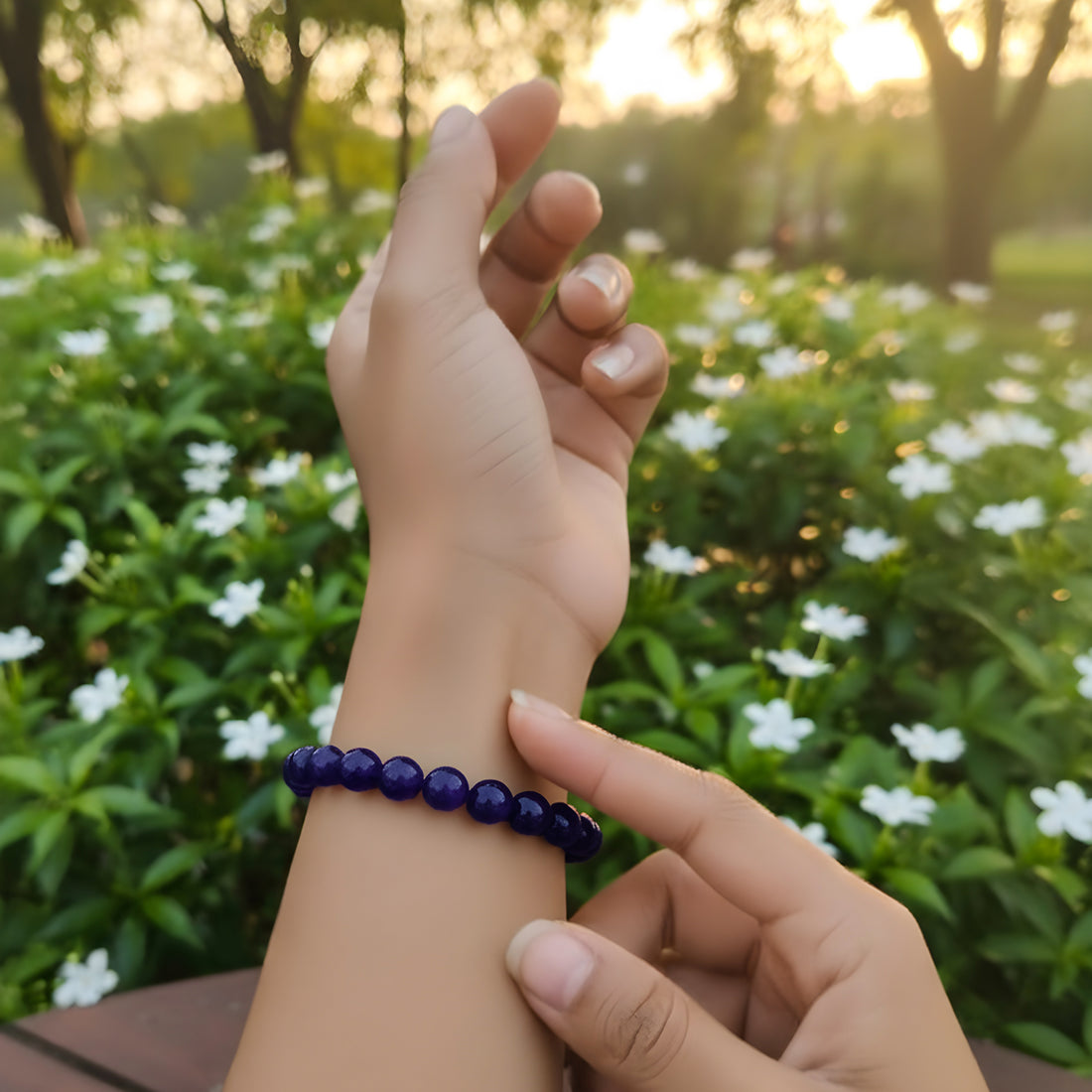 Natural Amethyst Gemstone Beaded Bracelets