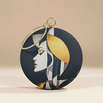 Artklim Golden Eclipse Woman Round Clutch