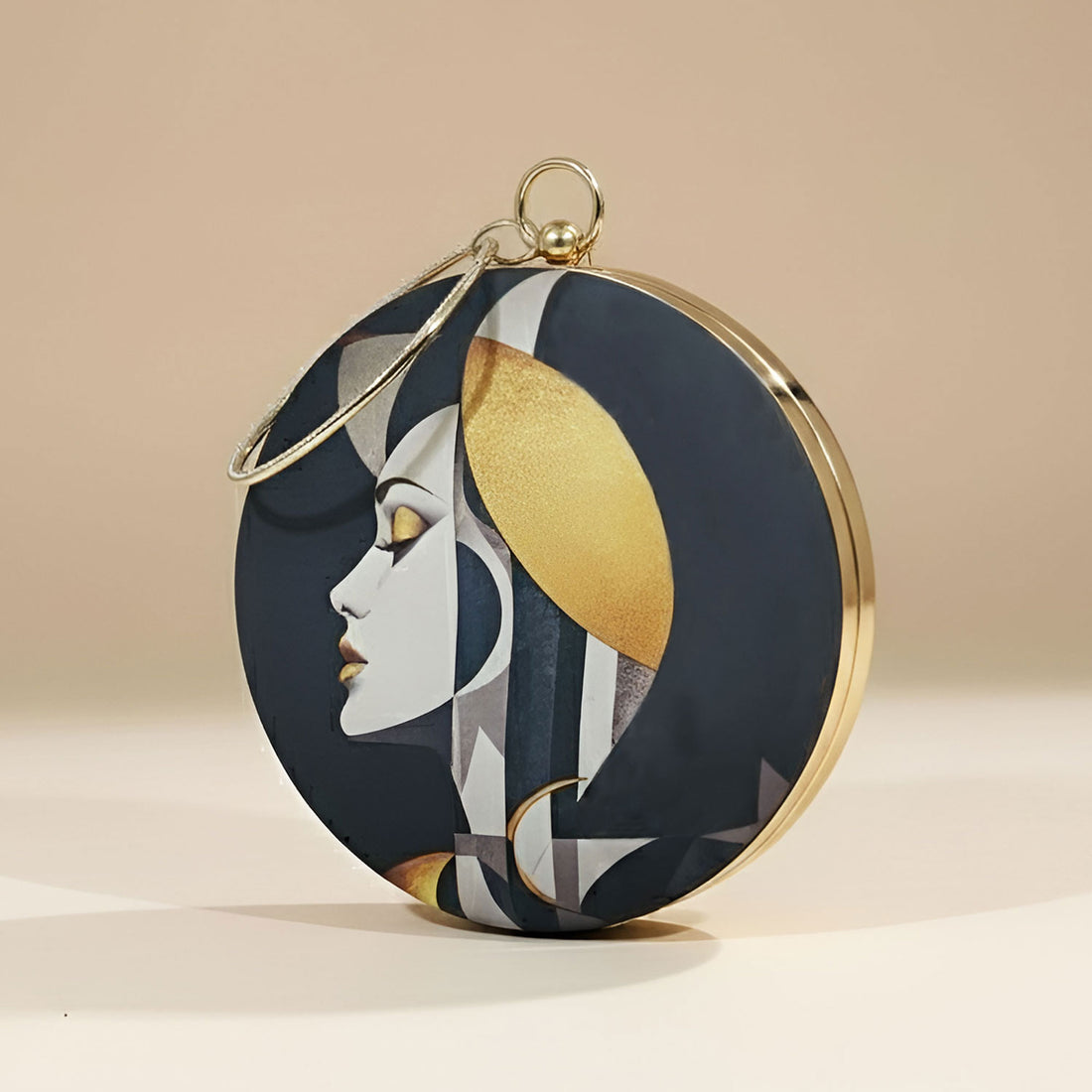 Artklim Golden Eclipse Woman Round Clutch