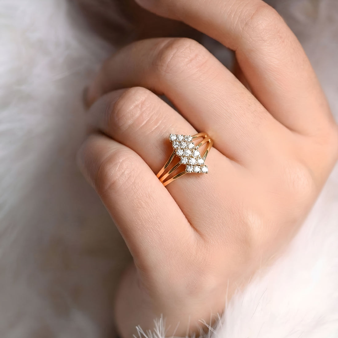 Artklim Gold-Plated Luxe Wave Anti-Tarnish Ring