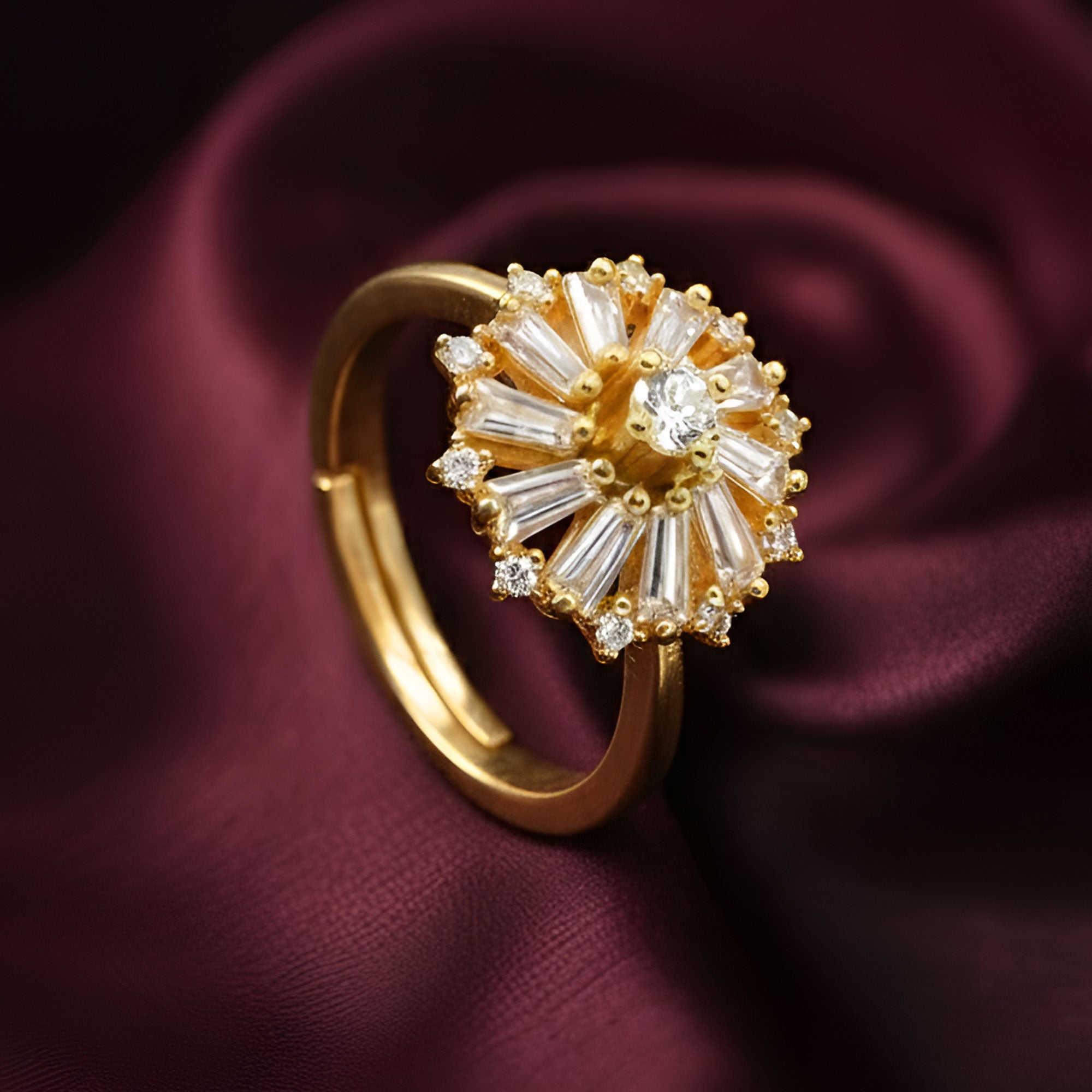 Artklim Gold-Plated Imperial Flower Anti-Tarnish Ring