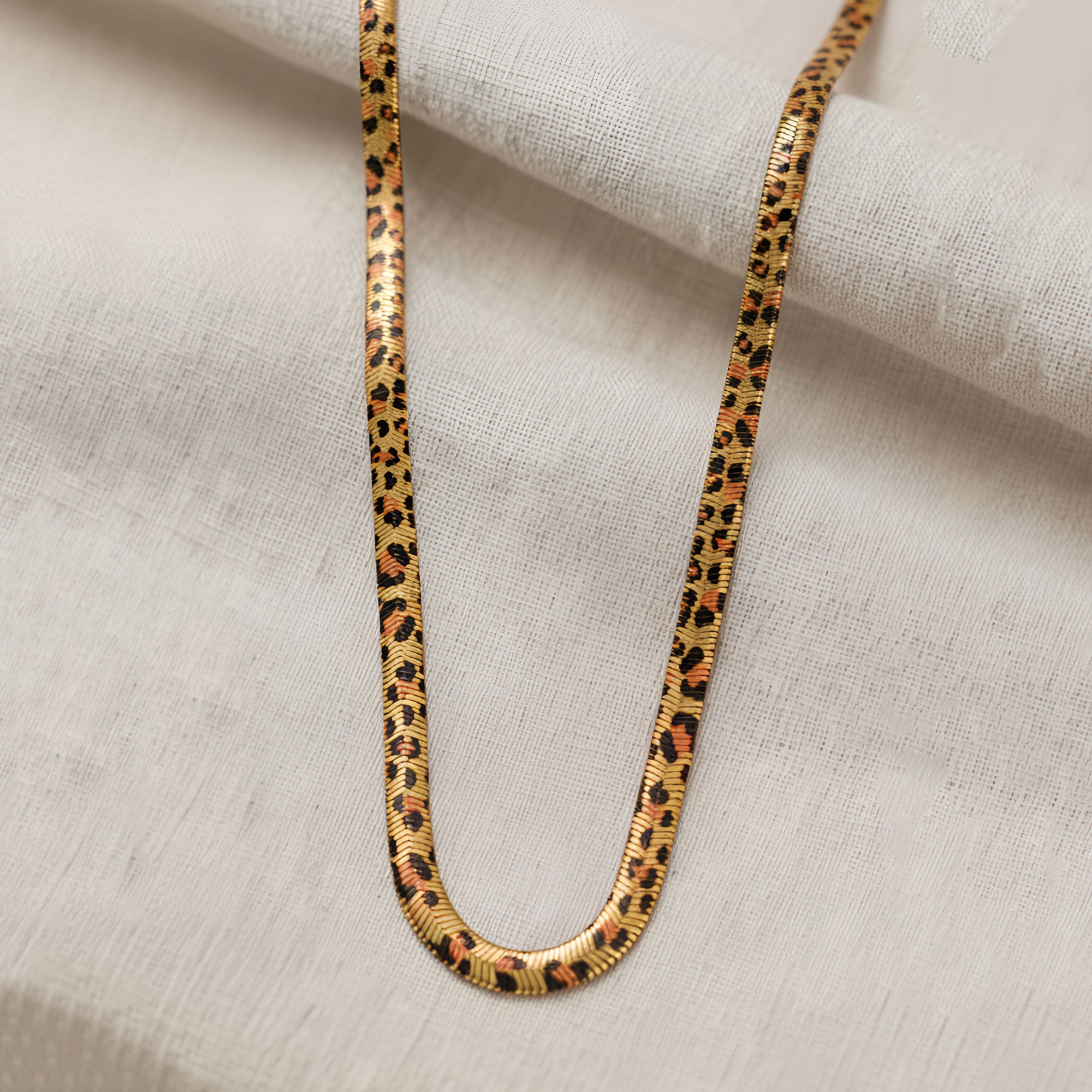Artklim Gold Plated Leopard Pattern Statement Pendant Necklace