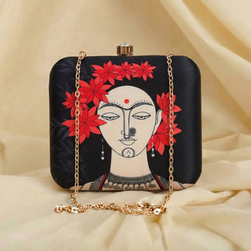 Artklim Flower Lady Printed Clutch Bag