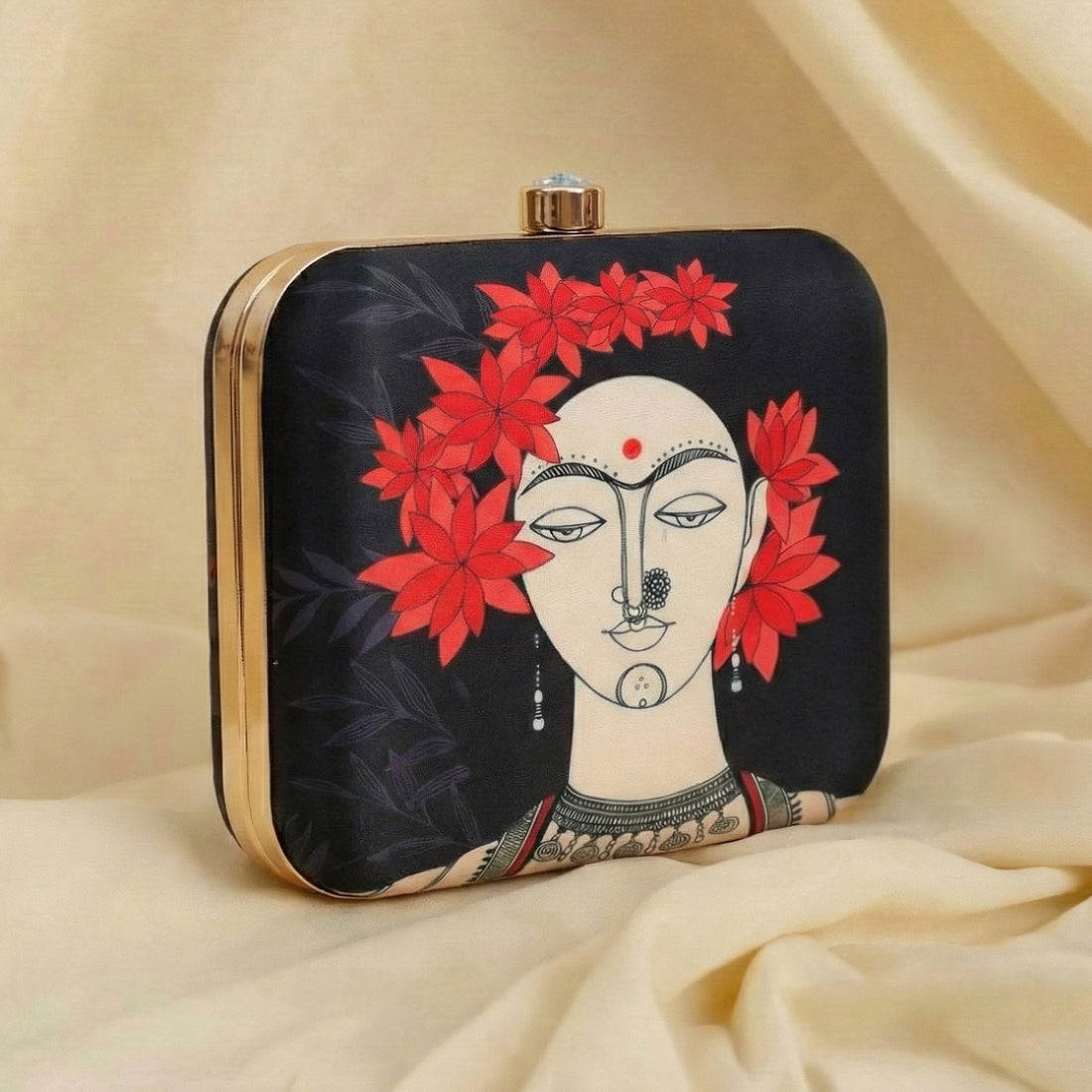 Artklim Flower Lady Printed Clutch Bag