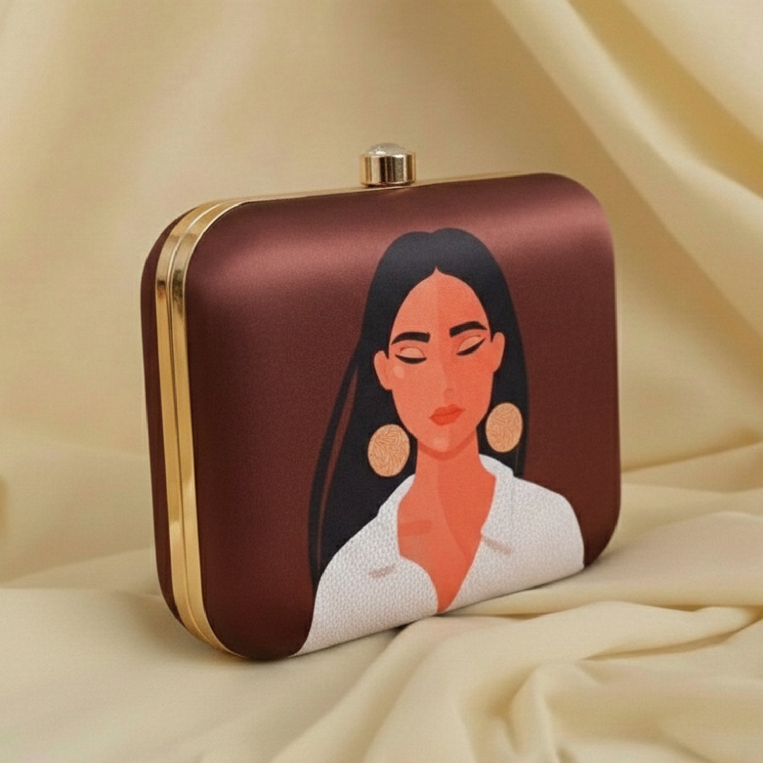 Artklim Women Portrait Printed Clutch