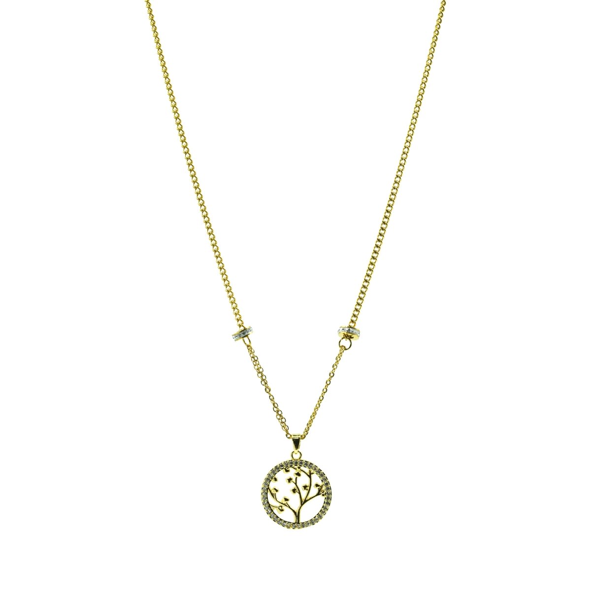 Artklim Gold Plated Tree Of Life Pendant Necklace