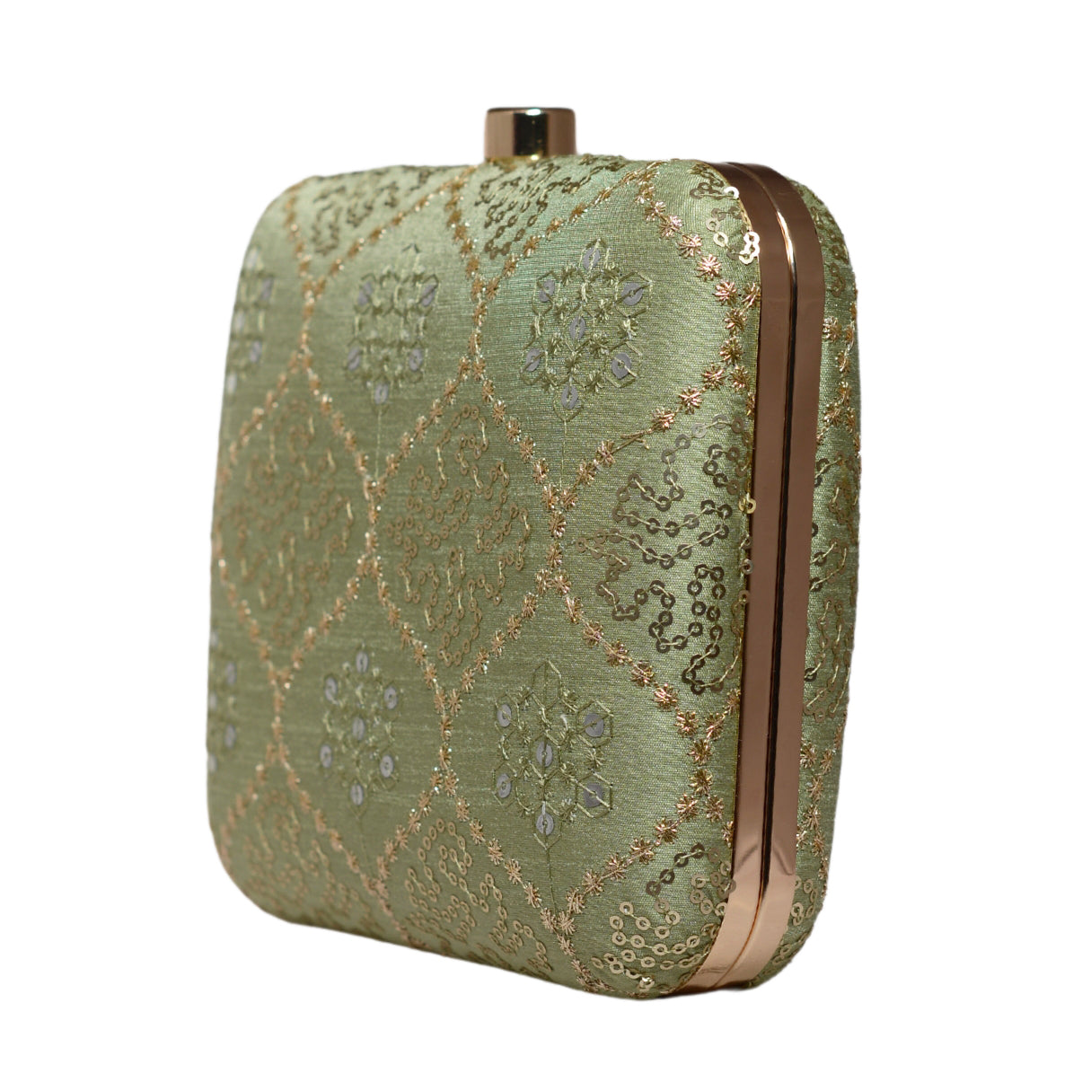 Pista Multipattern Sequins Embroidery Clutch