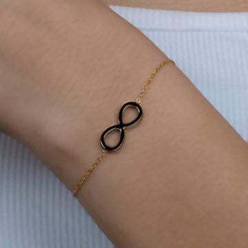 Artklim Gold Plated Infinity Sign Bracelet