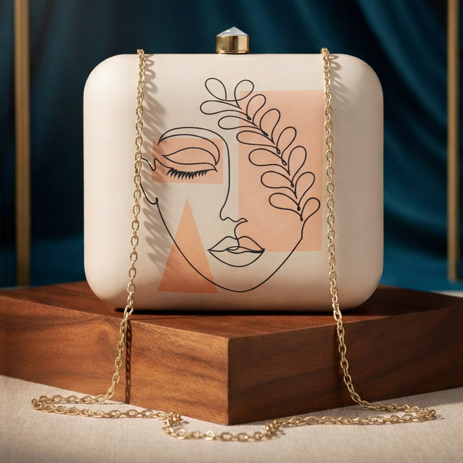 Artklim Women's Face Printed Clutch