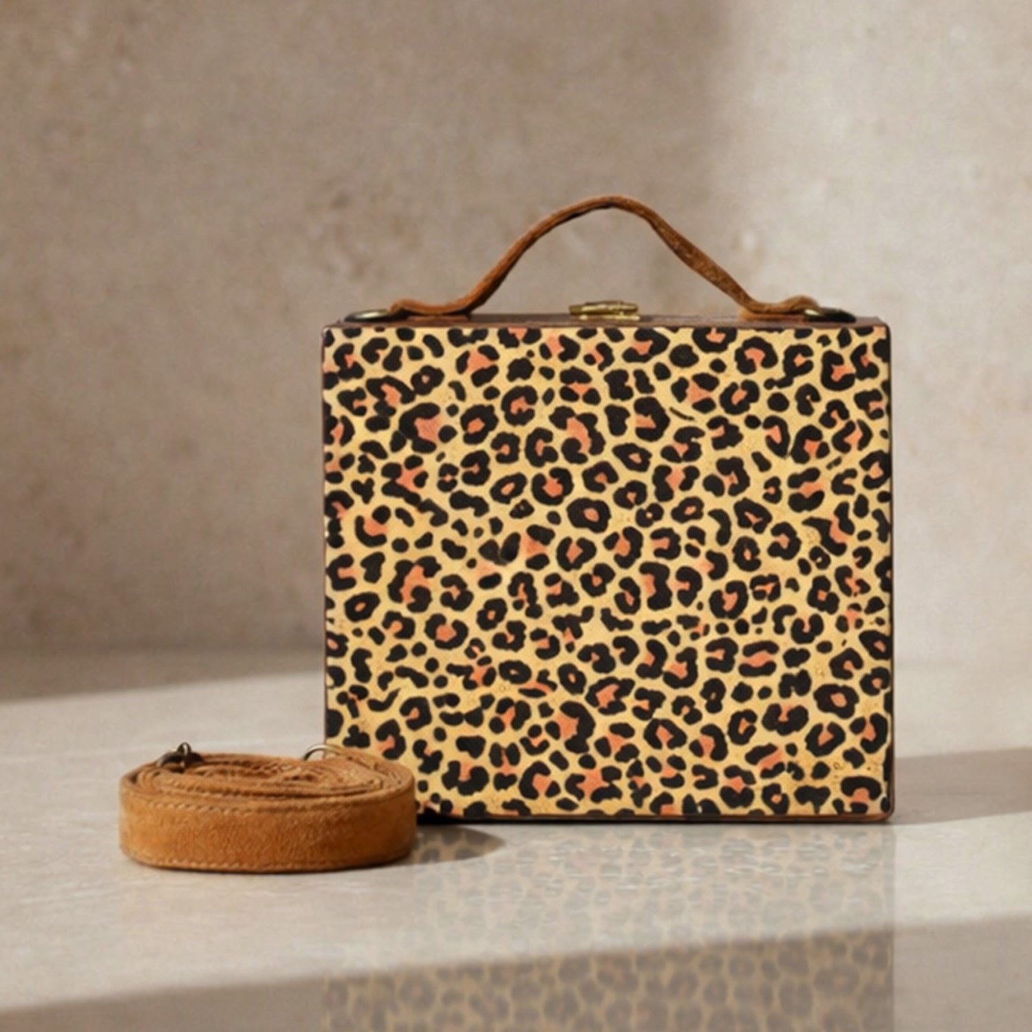 Leapord Printed Suitcase Style