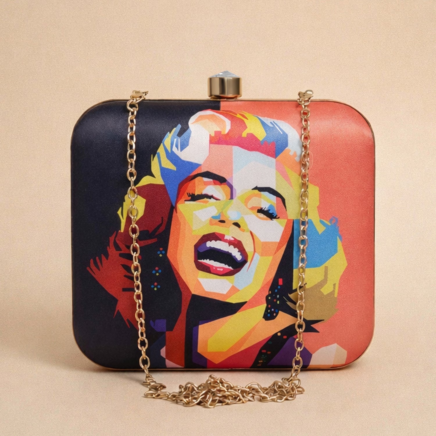 Artklim Marilyn Monroe Printed Clutch