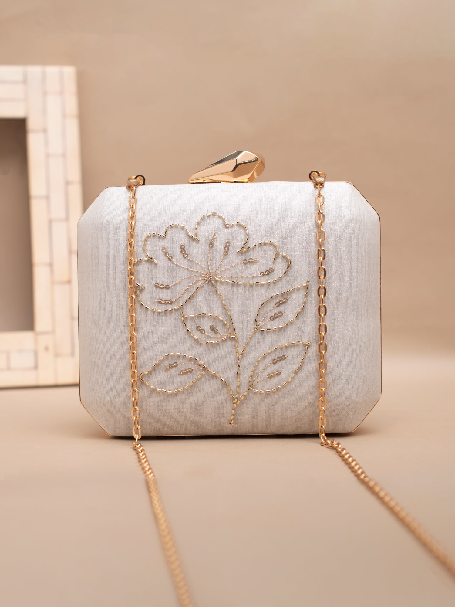 Artklim Ivory Bloom Serenity Clutch