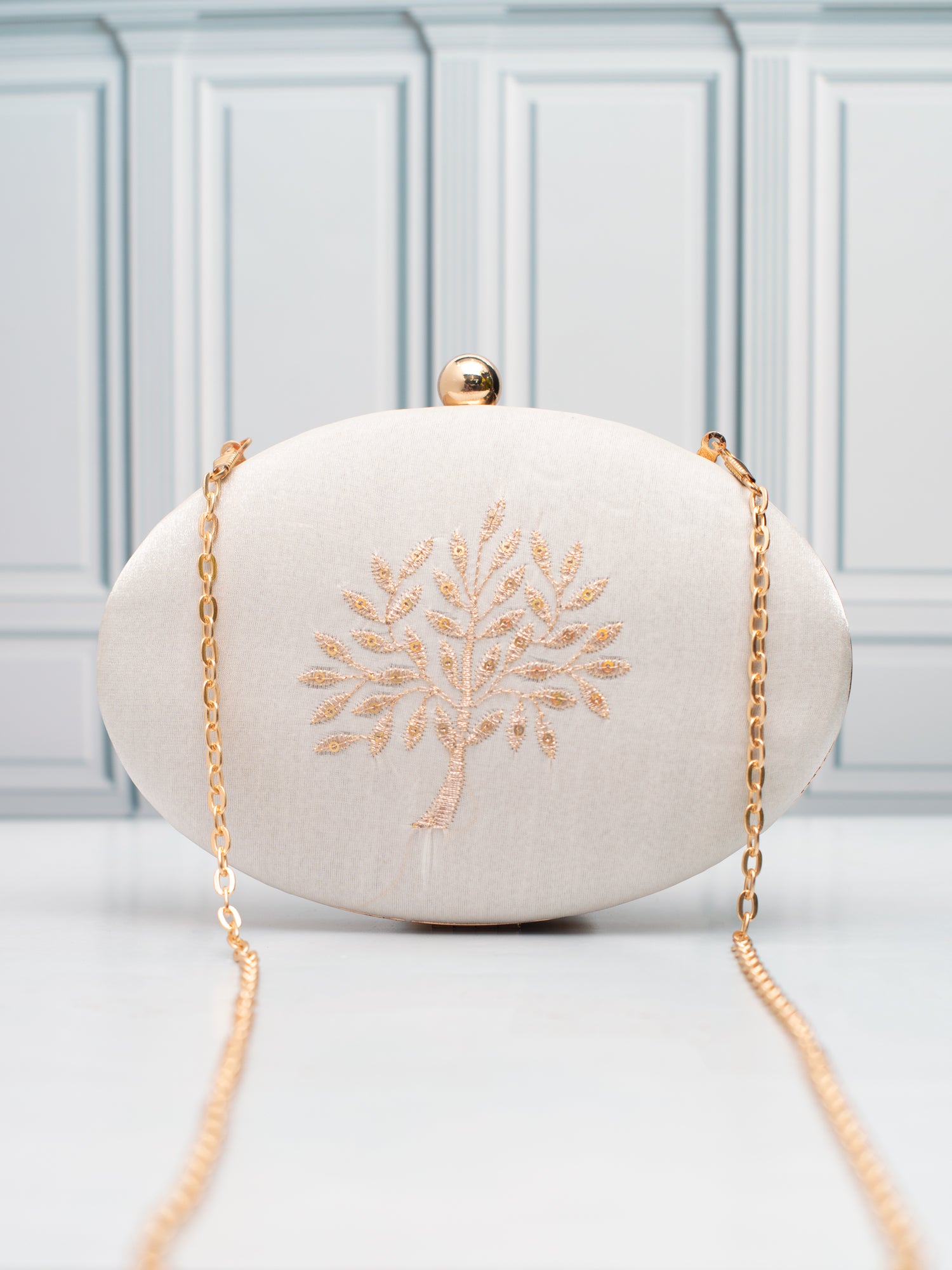 Artklim Ivory Tree of Grace Clutch