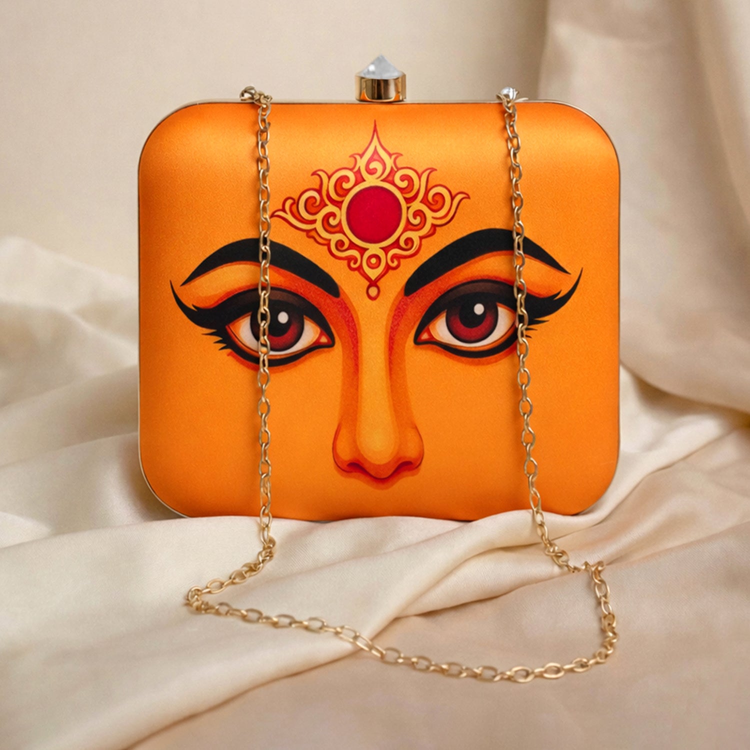 Artklim Durga Maa Portrait Printed Clutch